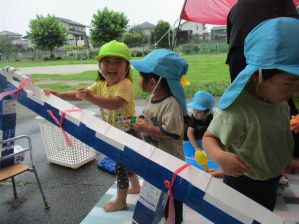水遊び！楽しいよ！