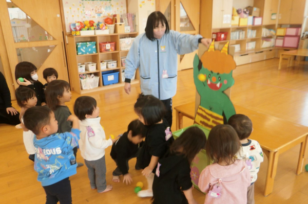 令和7年度　親子教室にこにこルーム1歳児クラス1月の様子をお知らせします